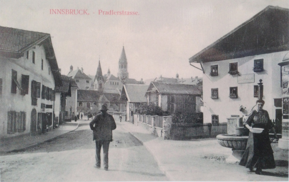 Alte und neue Pradler Kirche, 1909