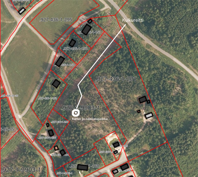 Kätkö- ja näköalapaikka sekä lähestymissuunta