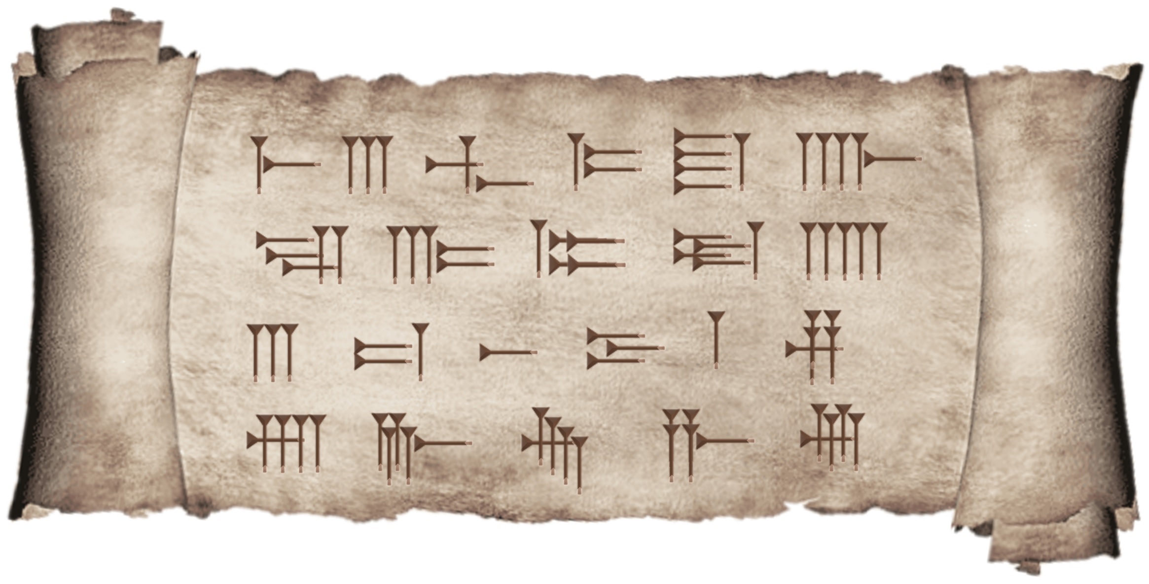 Parchemin avec message codé