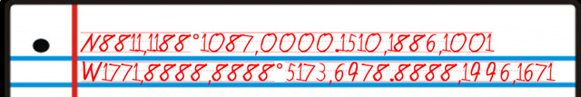 N 8811,1188° 1087,0000.1510,1886,1001 W 1771,8888,8888° 5173,6978.8888,1996,1671 