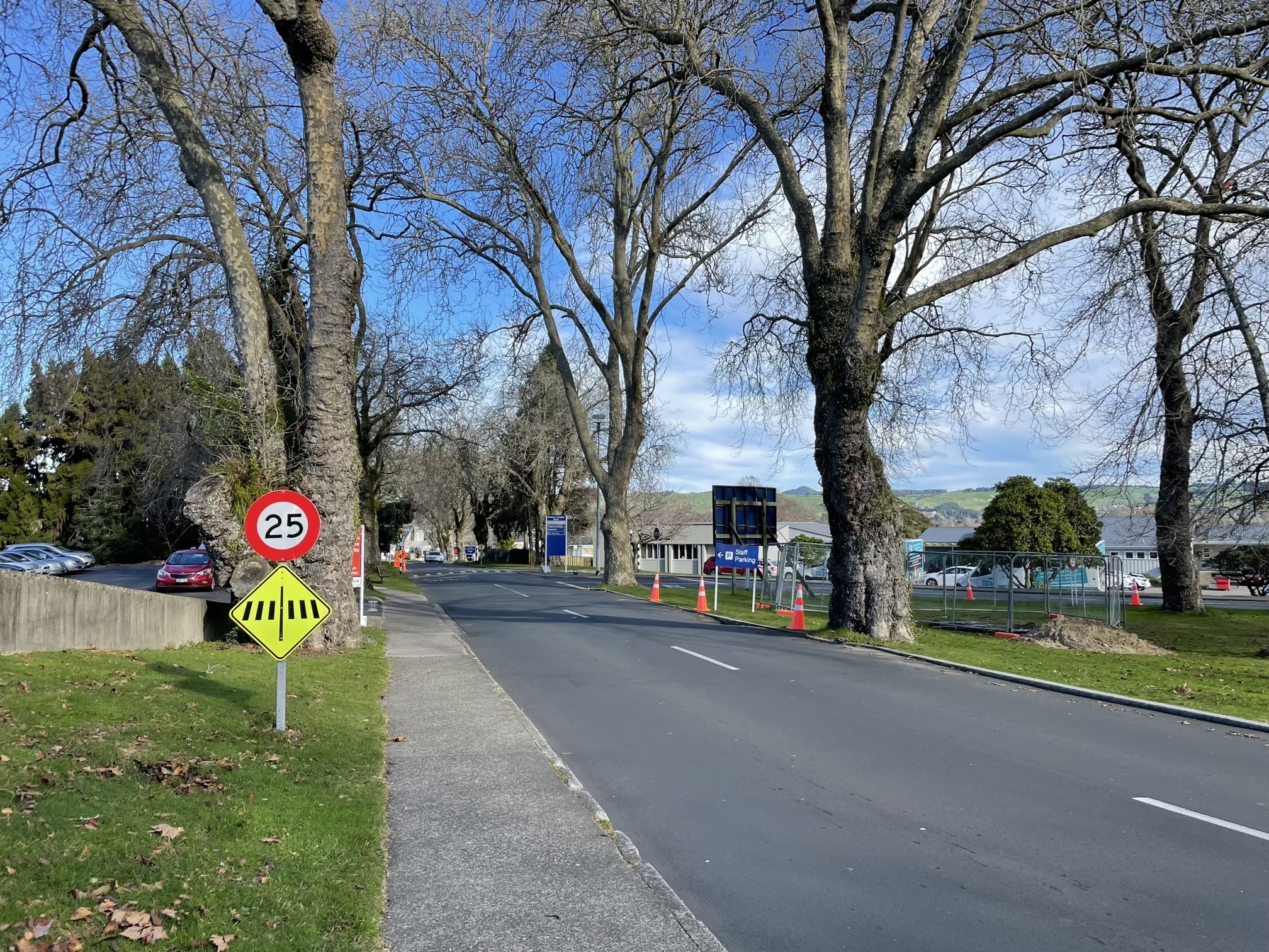 Current view South, down the hill