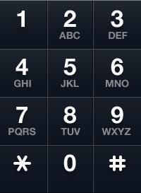 Foto von Tastenhandy-Tastatur für die Erklärung von der Telefontastatur-Verschlüsselung