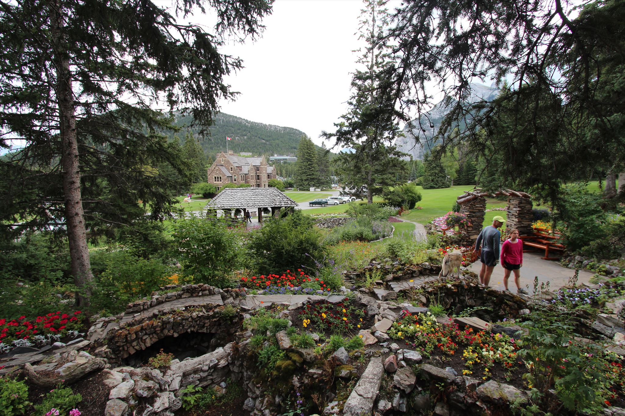 Banff Alberta administration building and gardens (9534306332)