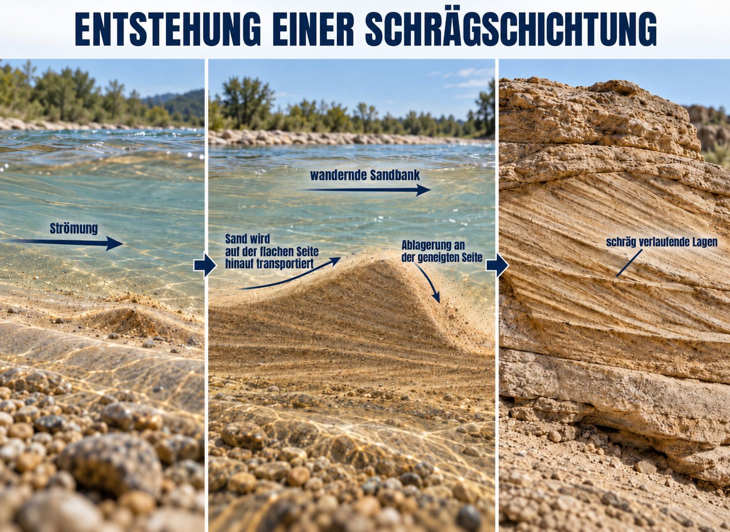 Entstehung einer Schrägschichtung