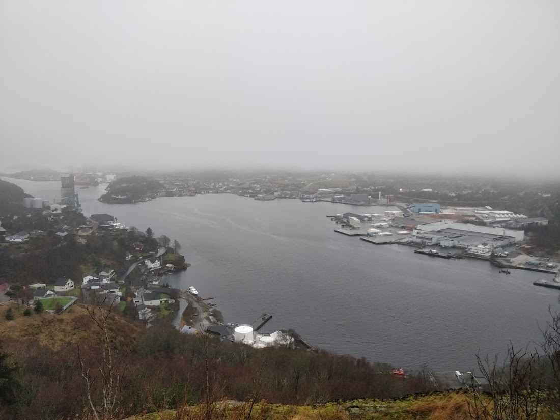 Utsikt fra Varberg på en ganske grå dag