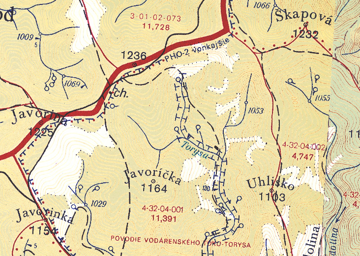 Torysa - VHM mapa SVP.