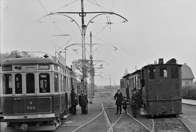 Historische foto van de halte