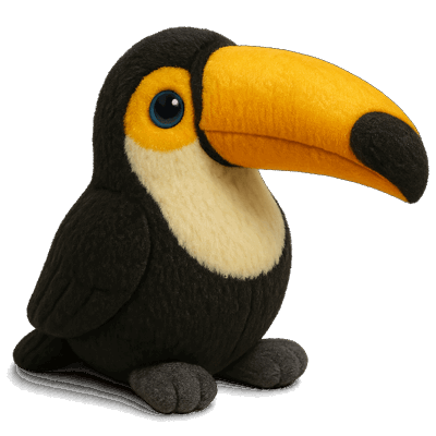 Tiago the Toucan - Plush bird watching