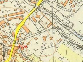 Topografická mapa (mapováno 1961, vytišteno 1967)