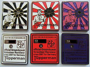 Tupperman Geocoin Rot V4