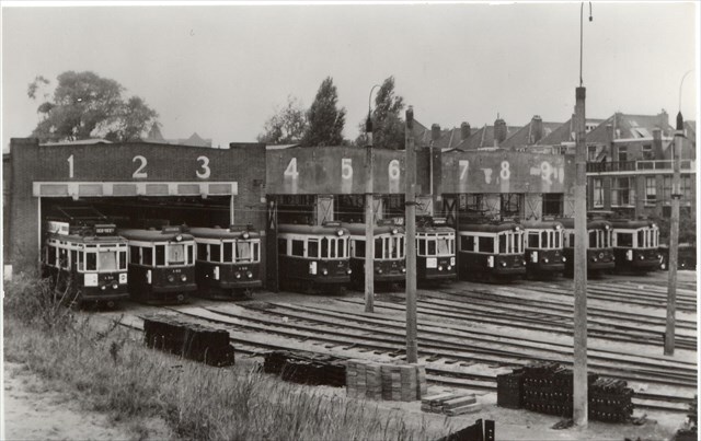 Historische foto van de remise