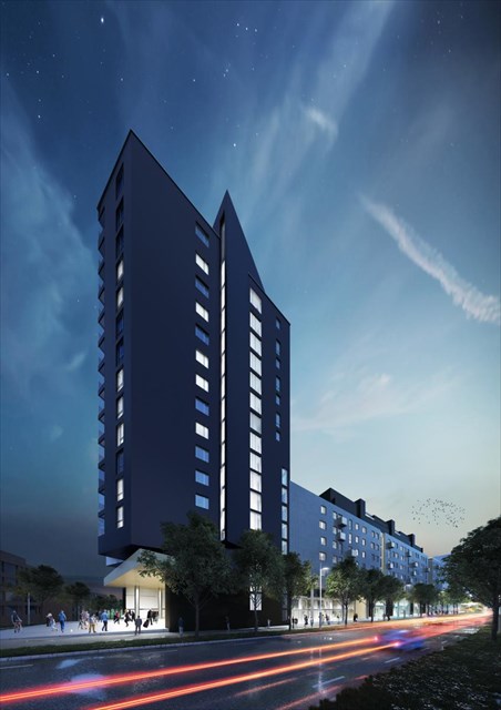 Illustrasjon av Ensjø Torg