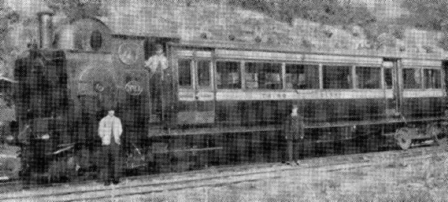 A Steam railmotor unit of the type used at Old Ynysybwl Halt