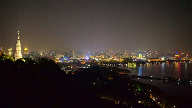 night view on summit