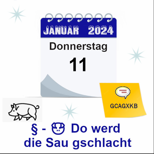 Banner § - 🐷 Do werd die Sau gschlacht