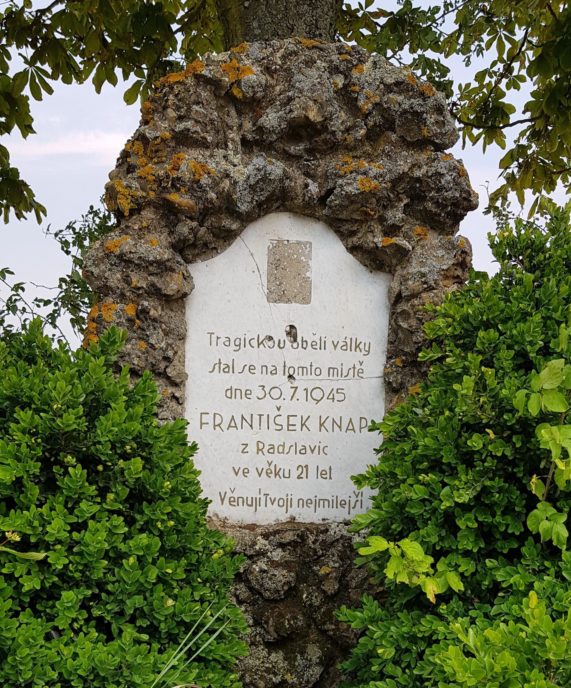 Pomníček u Radslavic Pomníček u Radslavic