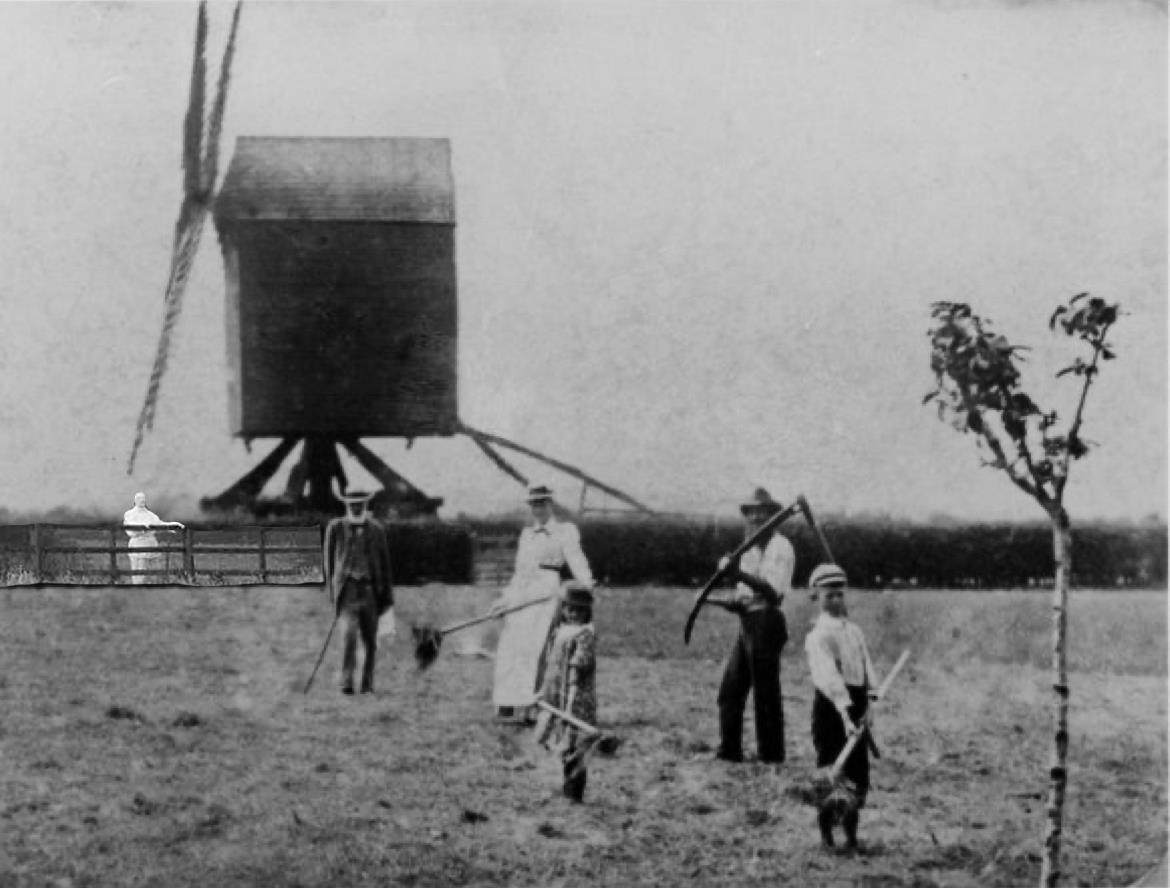 Old Photograph of Stokenchurch Windmill - Can you spot The Watcher?