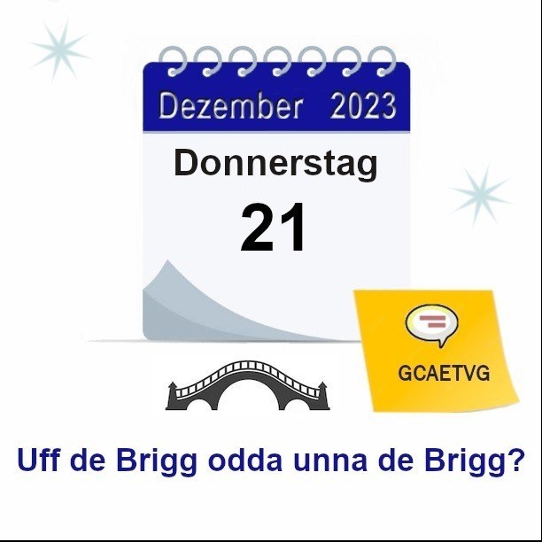 Banner Uff de Brigg odda unna de Brigg?