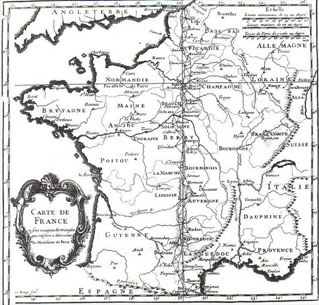 Meridiano entre Dunkerque y Barcelona