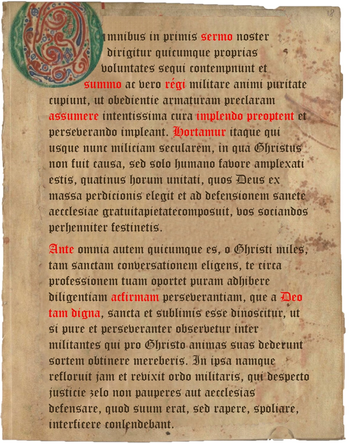 Parchemin avec message codé