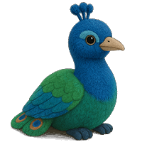 Pavi the Peafowl - Plush bird watching
