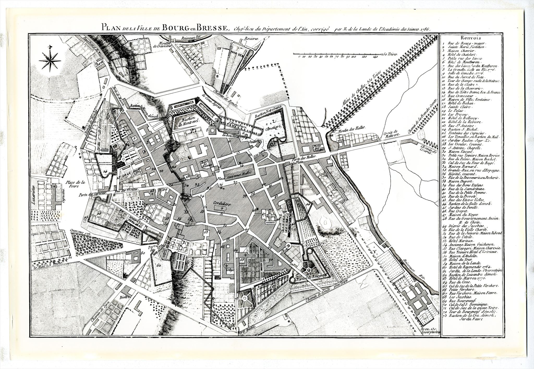 Plan Bourg en Bresse 1786