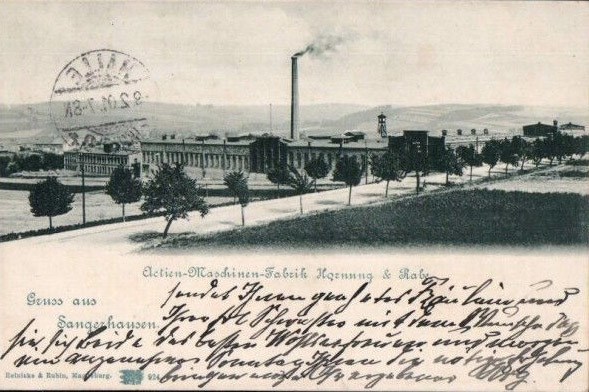 Actien-Maschinenfabrik Hornung & Rabe (Poststempel 1901) Actien-Maschinenfabrik Hornung & Rabe