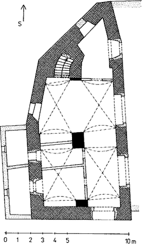 předslavská tvrz - plánek budovy