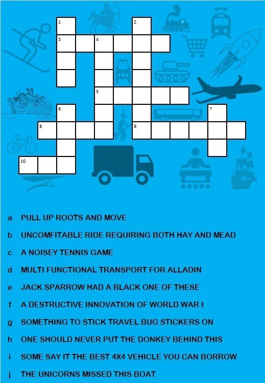 Crossword puzzle and clues