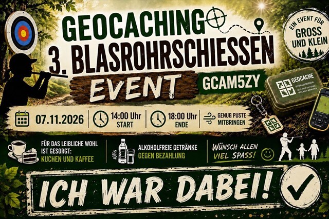 ?
	?  Das 3. Blasrohrschießen Event ??
	
LOCATION:48.995\, 8.49308
UID:GCBW60D
CLASS:PUBLIC
DTSTART;VALUE=DATE:20261107
DTSTAMP:20260916T041040Z
END:VEVENT
BEGIN:VEVENT
SUMMARY:18:00 Cachertreffen Würzburg das 83.te (BY\, Zell am Main - 55 km E
	)
	
DESCRIPTION:BY\, Zell am Main\nhttps://coord.info/GCBX4HD\nEvent Cache - T1
	.5\n18:00 - 20:00\n\n \nAm Samstag\, den\n07.11.2026\, um 18:00Uhr\nist es 
	wieder mal soweit.\nIn der Gaststätte\n&quot\;il gatto e la volpe&quot\; in
	 Zell\n(Auch bekannt als Maintalhalle)\nScheckertstr. 13\, 97299 Zell\nEin 
	sehr guter Italiener. Pizza\, Pasta\, Insalata...!\nDas Event dauert mindes
	tens bis 20:00Uhr\,\naber üblicherweise '\;kehrt'\; der Wirt die Letz
	ten raus... \nBitte meldet Euch rechtzeitig per '\;will attend'\; mit
	 Angabe der Personenzahl an!\nUnd natürlich sind auch Neulinge und Informat
	ionswillige he
	
LOCATION:49.8189\, 9.86552
UID:GCBX4HD
CLASS:PUBLIC
DTSTART;VALUE=DATE:20261107
DTSTAMP:20260916T041040Z
END:VEVENT
BEGIN:VEVENT
SUMMARY:10:00 Kaffee-am-Vormittag-Event #12 (BW\, Löchgau - 110 km S)
DESCRIPTION:BW\, Löchgau\nhttps://coord.info/GCBXR2R\nEvent Cache - T3.0\n1
	0:00 - 12:00\n\nWeils\nso schön miteinander ist?\n \nwir\ntreffen uns am\nS
	onntag\, 8.November 2026\nim Scheulers Hofcafe \nWeissenhofstraße\n24\, 743
	69\nLöchgau\nDas Logbuch liegt von 10 bis 12 Uhr  aus\n? Obergeschoß!\n--\n
	Eventteilnahme nur mit Anmeldung möglich --\n \nEs\nist erst einmal für 30 
	Personen im\nObergeschoß reserviert.  Sollten\nes mehr werden\, versuche ic
	h mehr Platz zu bekommen.\nParkplatz gibt es ausreichend direkt davor.\nEin
	en\nAufzug ins OG gibt es leider nicht. Falls ihr mit den Treppen\nSc
	
LOCATION:48.9839\, 9.10033
UID:GCBXR2R
CLASS:PUBLIC
DTSTART;VALUE=DATE:20261108
DTSTAMP:20260916T041040Z
END:VEVENT
BEGIN:VEVENT
SUMMARY:10:30 Let`s meet outdoors 36 Dark and Grey Edition (BW\, Fellbach -
	 125 km S)
	
DESCRIPTION:BW\, Fellbach\nhttps://coord.info/GCBWYDJ\nEvent Cache - T2.5\n
	10:30 - 11:15\n\nEin Treffen am Spiel- und Grillplatz\, das bei jedem Wette
	r stattfindet!\nWann? Sonntag\, den 08.11..2026\nUhrzeit: 10:30 - 11:15  Uh
	r\nWo? Freizeitanlange Hartwald\nSonny lässt sich wie immer was Kulinarisch
	es einfallen! \nWir freuen uns auf Euch!\nJojo & Sonny
	
LOCATION:48.852\, 9.27053
UID:GCBWYDJ
CLASS:PUBLIC
DTSTART;VALUE=DATE:20261108
DTSTAMP:20260916T041040Z
END:VEVENT
BEGIN:VEVENT
SUMMARY:11:00 ^ November Treffen des AxelForley Fanclubs ^ (RP\, Neustadt a
	n der Weinstraße - 99 km SW)
	
DESCRIPTION:RP\, Neustadt an der Weinstraße\nhttps://coord.info/GCBXFBD\nEv
	ent Cache - T2.5\n11:00 - 11:30\n\n \nHier findet heute das 53. Treffen des
	 AxelForley-Fanclubs statt\, wobei natürlich auch alle anderen Cacher recht
	 herzlich eingeladen sind.\n \nWir wollen uns in gemütlicher Atmosphäre tre
	ffen\, um uns über unser Hobby auszutauschen.\n \nTravelbugs ab einer Größe
	 von 15 cm mal 15 cm werden ab sofort vom Owner nicht mehr angenommen!!\n 
	
LOCATION:49.3535\, 8.13508
UID:GCBXFBD
CLASS:PUBLIC
DTSTART;VALUE=DATE:20261108
DTSTAMP:20260916T041040Z
END:VEVENT
BEGIN:VEVENT
SUMMARY:14:00 78. Picknick in Obertshausen - Last Edition (HE\, Obertshause
	n - 23 km NW)
	
DESCRIPTION:HE\, Obertshausen\nhttps://coord.info/GCBXERB\nEvent Cache - T1
	.0\n14:00 - 15:00\n\nWir treffen uns am\n8. November 2026\num 14 Uhr\nwiede
	r im Waldpark Hausen\nan alle Hundebesitzer: im Waldpark ist das Mitführen 
	von Hunden verboten. Wenn Ihr uns im Vorfeld meldet\, dass Ihr Eure Fellnas
	e mitbringen möchtet\, legen wir das Event auf alle Fälle auf die Koordinat
	en des Referenzpunktes. Das Attribut wird dann selbstverständlich ebenfalls
	 geändert.\n \nWir wollen uns über unser Hobby und darüber hinaus unterhalt
	en. Auch wird bestimmt der ein oder andere TB dabei sein\, um getauscht
	
LOCATION:50.0823\, 8.85467
UID:GCBXERB
CLASS:PUBLIC
DTSTART;VALUE=DATE:20261108
DTSTAMP:20260916T041040Z
END:VEVENT
BEGIN:VEVENT
SUMMARY:05:45 13. Guten Morgen Fellbach (BW\, Fellbach - 128 km S)
DESCRIPTION:BW\, Fellbach\nhttps://coord.info/GCBW393\nEvent Cache - T3.0\n
	05:45 - 06:15\n\nEin kleines Event zum Start in die Woche bei einem heißen 
	Kaffee? \n \nDann kommt gerne hier her \n \nUhrzeit: 5:45 bis 6:15\n \nWo:\
	nBäckerei Reimann\nEisenbahnstr. 3/1\n70736 Fellbach
	
LOCATION:48.8198\, 9.27142
UID:GCBW393
CLASS:PUBLIC
DTSTART;VALUE=DATE:20261109
DTSTAMP:20260916T041040Z
END:VEVENT
BEGIN:VEVENT
SUMMARY:06:00 Sehr früher Frühstücksevent (73. Ausgabe) (BY\, Forchheim - 1
	42 km E)
	
DESCRIPTION:BY\, Forchheim\nhttps://coord.info/GCBXQWX\nEvent Cache - T1.0\
	n06:00 - 08:30\n\nAuch im November 2026 wird es einen weiteren &quot\;sehr 
	frühen Frühstücksevent&quot\; für die arbeitende Cacherschar vor dem Arbeit
	sbeginn in Forchheim geben. Dazu treffen wir uns am Dienstag den 10.11.2026
	 an der Eventlocation. Damit aber auch Spätaufsteher und Rentner zu ihrem R
	echt kommen\, findet der Event von 6 Uhr bis 8 Uhr 30 beim\nBeck\nHans-Böck
	ler-Straße 4c 91301 Forchheim statt. Die Veranstaltung findet im Innenraum 
	statt.\nDaneben kann man sich auch über neue Geo-Caches austausche
	
LOCATION:49.7065\, 11.0645
UID:GCBXQWX
CLASS:PUBLIC
DTSTART;VALUE=DATE:20261110
DTSTAMP:20260916T041040Z
END:VEVENT
BEGIN:VEVENT
SUMMARY:17:30 76 Wallauer Stammtisch - außerhalb in 🇸🇪 (HE\, Hofheim am Tau
	nus - 55 km W)
	
DESCRIPTION:HE\, Hofheim am Taunus\nhttps://coord.info/GCBVW9X\nEvent Cache
	 - T1.0\n17:30 - 18:30\n\nWillkommen zum\nsechsundsiebzigten\nWallauer Stam
	mtisch\nim Grünen\nmal wieder außerhalb\nin\n??\nTeil VI\nLos geht es am 03
	.11.2026\, ab 17.30Uhr bis ca. 18.30Uhr.\nEine schöne Gelegenheit\, Gleichg
	esinnte aus der Umgebung mal persönlich kennen zu lernen\nund gemeinsam übe
	r das Hobby zu quatschen.\nDas Event findet nicht wie gewohnt draußen im Fr
	eien statt\,\nsondern gemütlich im warmen bei Kaffee\, Kuchen und anderen L
	eckereien.\nEin schönes Sissi Cacher Event mit allen nur erdenkliche alters
	gere
	
LOCATION:50.0576\, 8.37163
UID:GCBVW9X
CLASS:PUBLIC
DTSTART;VALUE=DATE:20261110
DTSTAMP:20260916T041040Z
END:VEVENT
BEGIN:VEVENT
SUMMARY:06:30 Frühstück am Fluss im November #164 – 36 to go (HE\, Frankfur
	t am Main - 40 km NW)
	
DESCRIPTION:HE\, Frankfurt am Main\nhttps://coord.info/GCBW6ZD\nEvent Cache
	 - T1.5\n06:30 - 07:15\n\nUnner de Brick !\nDer Platz unter der Brücke biet
	et zwar kein besonderes Flair\, hat sich aber inzwischen besonders bei Wind
	 und Wetter als gute Location bewährt\nWie immer gilt\, denkt an Becher\, T
	eller und Besteck\,\noder es gibt das Ei innem Brötchen (ist inzwischen zum
	 kultigen Normalfall geworden?)\nUnd hier können die Einheimischen und lang
	jährigen Cacher auch schon aufhören zu lesen (ich hätte ja gesagt\, die\, d
	ie das Ganze schon kennen\, aber nunja gut...)\nSo\, genug Infos für alle\,
	 die
	
LOCATION:50.149\, 8.63847
UID:GCBW6ZD
CLASS:PUBLIC
DTSTART;VALUE=DATE:20261111
DTSTAMP:20260916T041040Z
END:VEVENT
BEGIN:VEVENT
SUMMARY:10:15 Immer wieder Mittwoch#28 (HE\, Kelsterbach - 44 km W)
DESCRIPTION:HE\, Kelsterbach\nhttps://coord.info/GCBVPWK\nEvent Cache - T1.
	5\n10:15 - 10:45\n\nImmer wieder Mittwoch#28\nfindet am zweiten Mittwoch im
	 November  2026 statt\nMöchte mich mit Geocachern\, an den angegebenen Koor
	dinaten  treffen\,  um über unser Hobby zu fachsimpeln \nWir treffen uns\, 
	im Cafe um uns über unser Hobby auszutauschen und können \nKaffeespezialitä
	ten zum Selbstkostenpreis \nBleibt natürlich jedem selbst überlassen\nLogbu
	ch ist von 10:15 Uhr bis 10:45 Uhr vor Ort
	
LOCATION:50.0588\, 8.52608
UID:GCBVPWK
CLASS:PUBLIC
DTSTART;VALUE=DATE:20261111
DTSTAMP:20260916T041040Z
END:VEVENT
BEGIN:VEVENT
SUMMARY:18:00 Im Aartal - Heavy Metal Day 2026 (M&G) (RP\, Niederneisen - 8
	7 km NW)
	
DESCRIPTION:RP\, Niederneisen\nhttps://coord.info/GCBW5EH\nEvent Cache - T1
	.0\n18:00 - 18:30\n\nIm Aartal - Heavy Metal Day 2026 (M&G)\nWir treffen un
	s am 11. November 2026 von 18:00 Uhr bis mindestens 18:30 Uhr auf dem Ratha
	usplatz in Niederneisen.\nDreht Eure Verstärker auf und reckt die Fäuste. D
	er 11. November steht mit dem US-amerikanischen Tag des Heavy Metal (engl. 
	National Metal Day ? häufig auch nur kurz: Metal Day) ganz im Zeichen der s
	chnellen und harten Rockmusik. Grund genug\, diesen Aktionstag mit einem kl
	einen Event  zu würdigen. Scream!!!\nDabei bleibt genügend Zei
	
LOCATION:50.3355\, 8.05642
UID:GCBW5EH
CLASS:PUBLIC
DTSTART;VALUE=DATE:20261111
DTSTAMP:20260916T041040Z
END:VEVENT
BEGIN:VEVENT
SUMMARY:18:15 17. Event über den Dächern Frankfurts (HE\, Frankfurt am Main
	 - 36 km NW)
	
DESCRIPTION:HE\, Frankfurt am Main\nhttps://coord.info/GCBWVBK\nEvent Cache
	 - T5.0\n18:15 - 18:45\n\nWir treffen uns in der Vorweihnachtszeit über den
	 Dächern Frankfurts!\nDie Dachterrasse der GALERIA Frankfurt an der Hauptwa
	che (ehemals Kaufhof) befindet sich im 7. Stockwerk und bietet einen der be
	kanntesten Panoramablicke über die Frankfurter Skyline\, die Hauptwache und
	 die Zeil - zentraler geht es kaum! Hier kann man tagsüber oder auch abends
	 in lauschiger Atmosphäre ganzjährig einen tollen Blick auf Frankfurt genie
	ßen und ist teil davon. Man muss nur mit dem Aufzug oder den Rolltr
	
LOCATION:50.1142\, 8.67983
UID:GCBWVBK
CLASS:PUBLIC
DTSTART;VALUE=DATE:20261111
DTSTAMP:20260916T041040Z
END:VEVENT
BEGIN:VEVENT
SUMMARY:¹⁵ - Nach der Arbeit - Vor dem Einkaufen (RP\, Mutterstadt - 82 km 
	SW)
	
DESCRIPTION:RP\, Mutterstadt\nhttps://coord.info/GCBXY9M\nEvent
LOCATION:49.4237\, 8.36475
UID:GCBXY9M
CLASS:PUBLIC
DTSTART;VALUE=DATE:20261112
DTSTAMP:20260916T041040Z
END:VEVENT
BEGIN:VEVENT
SUMMARY:Freitag der 13. Event #16 (HE\, Kelsterbach - 44 km W)
DESCRIPTION:HE\, Kelsterbach\nhttps://coord.info/GCBXY1P\nEvent
LOCATION:50.0588\, 8.52625
UID:GCBXY1P
CLASS:PUBLIC
DTSTART;VALUE=DATE:20261113
DTSTAMP:20260916T041040Z
END:VEVENT
BEGIN:VEVENT
SUMMARY:Käffchen am Freitag KW46 (HE\, Kelsterbach - 44 km W)
DESCRIPTION:HE\, Kelsterbach\nhttps://coord.info/GCBXRNR\nEvent
LOCATION:50.0588\, 8.52608
UID:GCBXRNR
CLASS:PUBLIC
DTSTART;VALUE=DATE:20261113
DTSTAMP:20260916T041040Z
END:VEVENT
BEGIN:VEVENT
SUMMARY:13:15 Freitag der 13. v3 (HE\, Raunheim - 50 km W)
DESCRIPTION:HE\, Raunheim\nhttps://coord.info/GCBH6KR\nEvent Cache - T1.0\n
	13:15 - 13:45\n\nFreitag der 13.... zum Dritten\nIn 2026 gibt es drei Mal F
	reitag der 13. Soviel Aberglauben mit oder ohne Folgen kann es doch gar nic
	ht geben?\nDeswegen würde es mich freuen um mit euch am diesen Tag um 13 Uh
	r 13 (zum dritten Mal) darüber von Gedanken zu wechseln. Ich denke dabei zu
	m Beispiel an (aber nicht beschränkt zu):\nUnter einem Leiter durch laufen\
	nEin Cacher Spiegel brechen\nÜber ein-Nacht Eis gehen\nSchwarze Katze kreuz
	t den Weg\nEine Spinne getötet haben\nHerr Elster nicht am Morgen beg
	
LOCATION:50.0083\, 8.4341
UID:GCBH6KR
CLASS:PUBLIC
DTSTART;VALUE=DATE:20261113
DTSTAMP:20260916T041039Z
END:VEVENT
BEGIN:VEVENT
SUMMARY:18:00 Freitag der 13te (BY\, Zeil am Main - 105 km E)
DESCRIPTION:BY\, Zeil am Main\nhttps://coord.info/GCBXNDZ\nEvent Cache - T1
	.0\n18:00 - 19:30\n\nHiermit möchte ich Euch zum dritten von drei\n&quot\;F
	reitag der 13te&quot\;\nin diesem Jahr einladen.\nWir treffen uns am 13.11.
	2026\, ab 18.00Uhr im der\n&quot\;Sennhütte&quot\;\nKaulberg 20\, in Zeil.\
	n \nFür uns sind vorerst 15 Plätze reserviert.\n \nGebt bitte bei Euren &qu
	ot\;Will Attend&quot\; möglichst eine genaue Personenzahl mit an.\nIch freu
	e mich auf interessante Gespräche rund um unser Hobby. TB´s\, Coins und Koo
	rdinaten dürfen natürlich auch get
	
LOCATION:50.0116\, 10.5946
UID:GCBXNDZ
CLASS:PUBLIC
DTSTART;VALUE=DATE:20261113
DTSTAMP:20260916T041040Z
END:VEVENT
BEGIN:VEVENT
SUMMARY:18:15 Freitag der 13. im November 2026 (BW\, Oberhausen-Rheinhausen
	 - 93 km SW)
	
DESCRIPTION:BW\, Oberhausen-Rheinhausen\nhttps://coord.info/GCBXWCM\nEvent 
	Cache - T1.0\n18:15 - 21:15\n\nFreitag\, der 13. gilt im Volksglauben als e
	in Tag\, an dem besonders viele Unglücke passieren.\nDie irrationale Furcht
	 vor einem Freitag\, dem 13. wird auch als Paraskavedekatriaphobie bezeichn
	et.\nDiese kann im Einzelfall so weit führen\, dass Betroffene Reisen und T
	ermine absagen oder sich an einem Freitag\, dem 13. nicht aus dem Bett trau
	en.\n(Quelle: Wikipedia)\n \nUm uns dieser Angst zu stellen\, wollen wir un
	s am\nFreitag\, den 13. November 2026\nvon 18:13 bis 21:13 Uhr im\nRestaura
	nt Knossos an de
	
LOCATION:49.2511\, 8.47878
UID:GCBXWCM
CLASS:PUBLIC
DTSTART;VALUE=DATE:20261113
DTSTAMP:20260916T041040Z
END:VEVENT
BEGIN:VEVENT
SUMMARY:7.Hepprumer Dosentreff-Discofever (HE\, Heppenheim (Bergstraße) - 5
	1 km SW)
	
DESCRIPTION:HE\, Heppenheim (Bergstraße)\nhttps://coord.info/GCBXXXQ\nEvent
LOCATION:49.6476\, 8.632
UID:GCBXXXQ
CLASS:PUBLIC
DTSTART;VALUE=DATE:20261114
DTSTAMP:20260916T041040Z
END:VEVENT
BEGIN:VEVENT
SUMMARY:09:00 2. Baumpflanzaktion in Wasungen (CiTo - TH\, Wasungen - 118 k
	m NE)
	
DESCRIPTION:TH\, Wasungen\nhttps://coord.info/GCBX944\nCache In Trash Out E
	vent - T3.5\n09:00 - 11:30\n\nZum zweiten Mal: Bäume pflanzen für eine bess
	ere Welt!\nWir treffen uns mit dem Thüringenforst am 14.11.2026 um 9 Uhr an
	 der Jagdhütte bei Krauses Ruh. Man kann an der Maienluft parken\, wir dürf
	en aber an diesem Tag auch bis zur Hütte fahren. Da die Parkplätze hier beg
	renzt sind\, wären Fahrgemeinschaften sinnvoll.\nBenötigt werden wetterfest
	e und robuste Kleidung und trittfeste Schuhe. Pflanzhacken und Spaten stell
	t das Forstamt zur Verfügung\, eben
	
LOCATION:50.6717\, 10.3857
UID:GCBX944
CLASS:PUBLIC
DTSTART;VALUE=DATE:20261114
DTSTAMP:20260916T041040Z
END:VEVENT
BEGIN:VEVENT
SUMMARY:10:00 EarthCache Party ⛏️ 2026 (Mega - Plzeňský kraj\, Plzeň-město 
	- 304 km E)
	
DESCRIPTION:Plzeňský kraj\, Plzeň-město\nhttps://coord.info/GCARXPV\nMega-E
	vent Cache - T1.5\n10:00 - 16:00\n\n ??\nPo úsp??ném minulém ro?níku Vás zv
	eme na dal?í geologickou akci! P?ihlaste se Will Attend logem\, dora?te 14.
	 11. do Plzn? a sta?te se sou?ástí MEGA eventu EarthCache Party ?? 2026!\n-
	 SP?D\, Plze? - Sobota 14. 11. 2026 | 10?? - 16?? ?? \n- Karlovarská 1210/9
	9\, 32300 Plze? 1-Bolevec\, ?esko\n- N 49° 46.172'\; E 013° 21.704'\;
	 ?\n? ?tvrtek 12. 11. \n17:00?18:00 ? Extension Event\n? Pátek 13. 11. \n18
	:00?20:00 ? Welcome Ev
	
LOCATION:49.7695\, 13.3617
UID:GCARXPV
CLASS:PUBLIC
DTSTART;VALUE=DATE:20261114
DTSTAMP:20260916T041039Z
END:VEVENT
BEGIN:VEVENT
SUMMARY:14:00 Radweg - CITO Biebertal 2026 (CiTo - HE\, Biebertal - 81 km N
	W)
	
DESCRIPTION:HE\, Biebertal\nhttps://coord.info/GCBX3PZ\nCache In Trash Out 
	Event - T1.5\n14:00 - 16:00\n\nRadweg - CITO Biebertal 2026\nDafür treffen 
	wir uns am 14.11.2026 von 14 bis ca. 16 Uhr. Treffpunkt ist beim CADE auf d
	em Hof.\nFür dieses Event gibt es ein Souvenir! Das diesjährige Cash in Tra
	sh out Season 2 Souvenir.\nVon hier laufen wir die unten beschriebenen Radw
	ege und sammeln Müll. \nMüllsäcke\, Einmalhandschuhe und eine begrenzte Anz
	ahl Müllzangen halte ich für Euch bereit. Wenn ihr eine Müllzange habt\, br
	ingt sie bitte mit.\nAnschließend gibt es für die\, die möchten\, noch kühl
	e
	
LOCATION:50.6149\, 8.6069
UID:GCBX3PZ
CLASS:PUBLIC
DTSTART;VALUE=DATE:20261114
DTSTAMP:20260916T041040Z
END:VEVENT
BEGIN:VEVENT
SUMMARY:14:30 gemütliches Voradventliches Treffen (BY\, Stockheim - 98 km N
	E)
	
DESCRIPTION:BY\, Stockheim\nhttps://coord.info/GCBX455\nEvent Cache - T1.0\
	n14:30 - 15:30\n\nIch lade alle Geocacher und die\, die es vielleicht mal w
	erden wollen herzlich zu einem gemütlichen\nNachmittagstreffen zu uns nach 
	Stockheim auf dem Kämmerplatz ein.\nWir wollen eine schöne entspannte Zeit 
	miteinander verbringen und\nuns über unser gemeinsames und beliebtes Hobby 
	zu unterhalten.\n \nDas Event findet am Sonntag\, den 15.11.2026 um 14.30 U
	hr statt. Das Logbuch wird auf jeden Fall bis 15.30 Uhr ausliegen.\n \nWenn
	 wir es schon geschafft haben ein paar Plätzchen zu backen\, bringe
	
LOCATION:50.4581\, 10.2722
UID:GCBX455
CLASS:PUBLIC
DTSTART;VALUE=DATE:20261115
DTSTAMP:20260916T041040Z
END:VEVENT
BEGIN:VEVENT
SUMMARY:18:30 38. Treffen am Cannstatter Plätzle 2/3 November Ed (BW\, Fell
	bach - 129 km S)
	
DESCRIPTION:BW\, Fellbach\nhttps://coord.info/GCBY03C\nEvent Cache - T2.5\n
	18:30 - 19:15\n\nWann: Montag\, den 16.11.2026 18:30 - 19:15 Uhr! \nWo: Auf
	 dem Cannstatter Plätzle\, unter schönen alten Kastanien! Das event findet 
	bei jedem Wetter statt.\nDort gibt es einige Bänke und Parkplätze drum heru
	m\nWir treffen uns zum Austausch über das schönste Hobby der Welt!\nEin Get
	ränkeautomat ist auch vorhanden! (ist mittlerweile repariert) ??\nWir freue
	n uns auf Euch\nJojo & Sonny
	
LOCATION:48.8117\, 9.27767
UID:GCBY03C
CLASS:PUBLIC
DTSTART;VALUE=DATE:20261116
DTSTAMP:20260916T041040Z
END:VEVENT
BEGIN:VEVENT
SUMMARY:10:15 Mittwoch ohne 