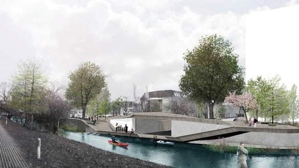 Skitse af sluseprojektet