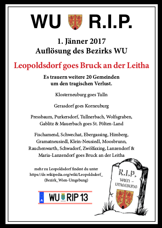 Leopoldsdorf bei Wien ruht in Frieden, in sich selbst und in Bruck an der Leitha