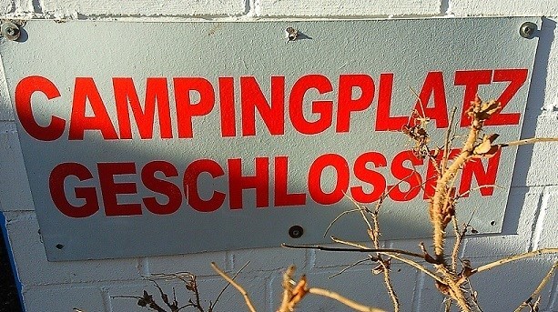 Campingplatz geschlossen
