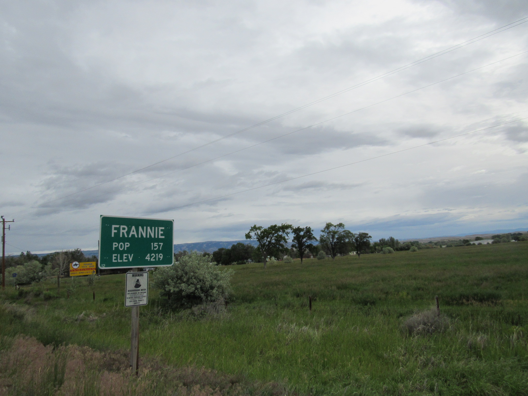 Frannie, Wyoming Population 157 Population Signs on