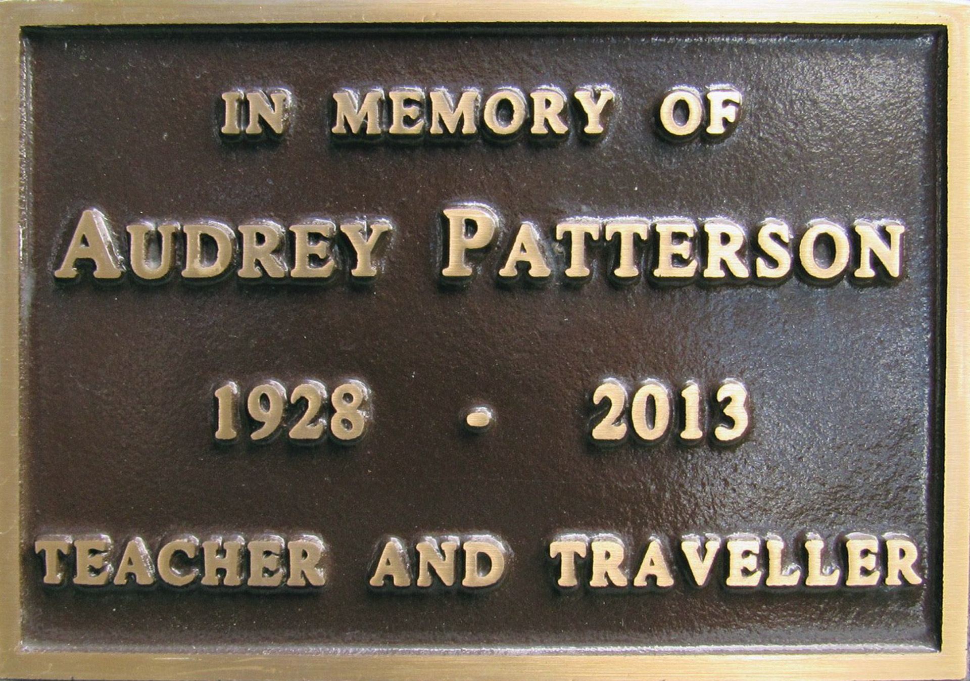 Audrey Patterson Trail, British Columbia Dedicated Benches on