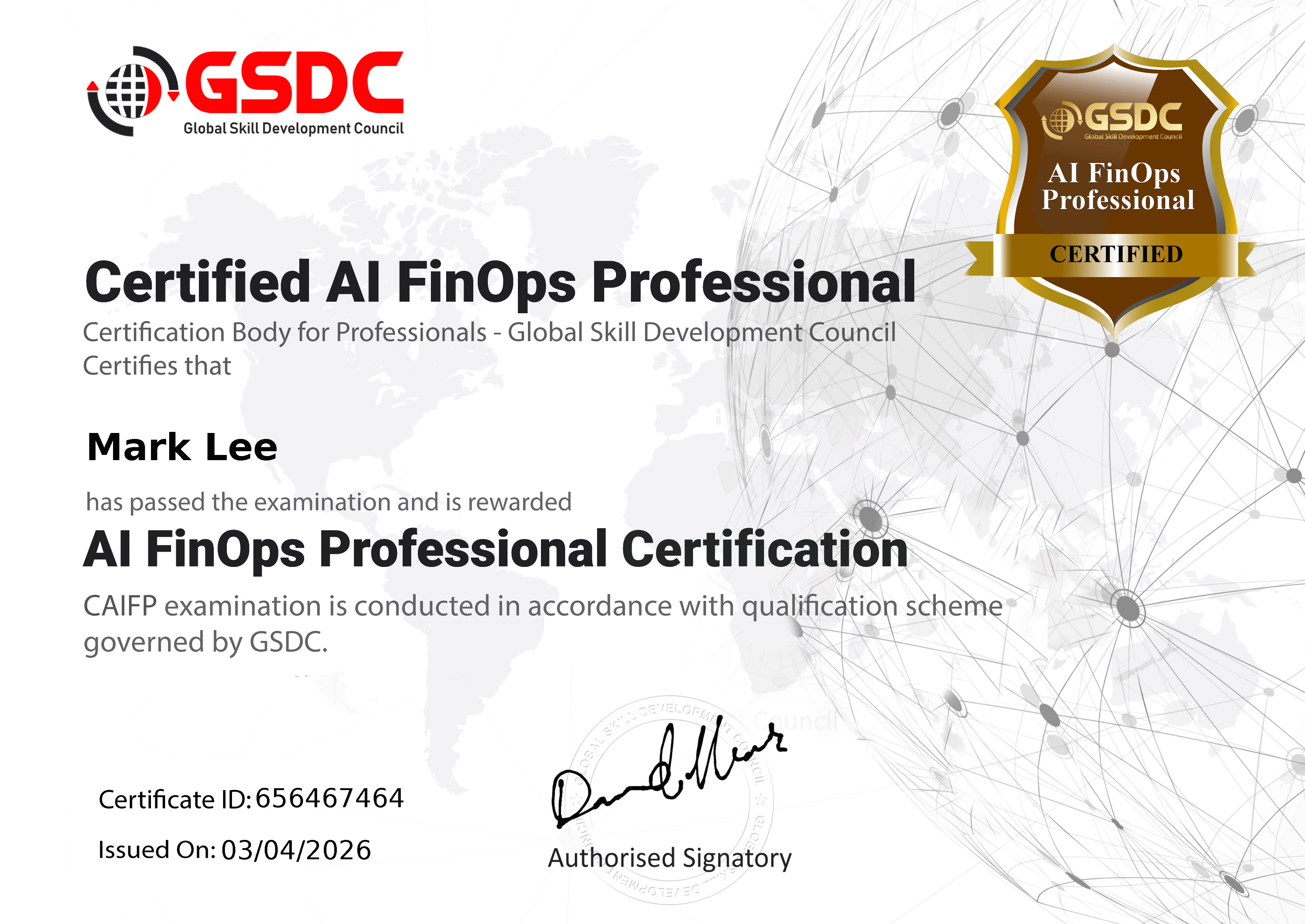 Certified AI FinOps Professional Certification | GSDC