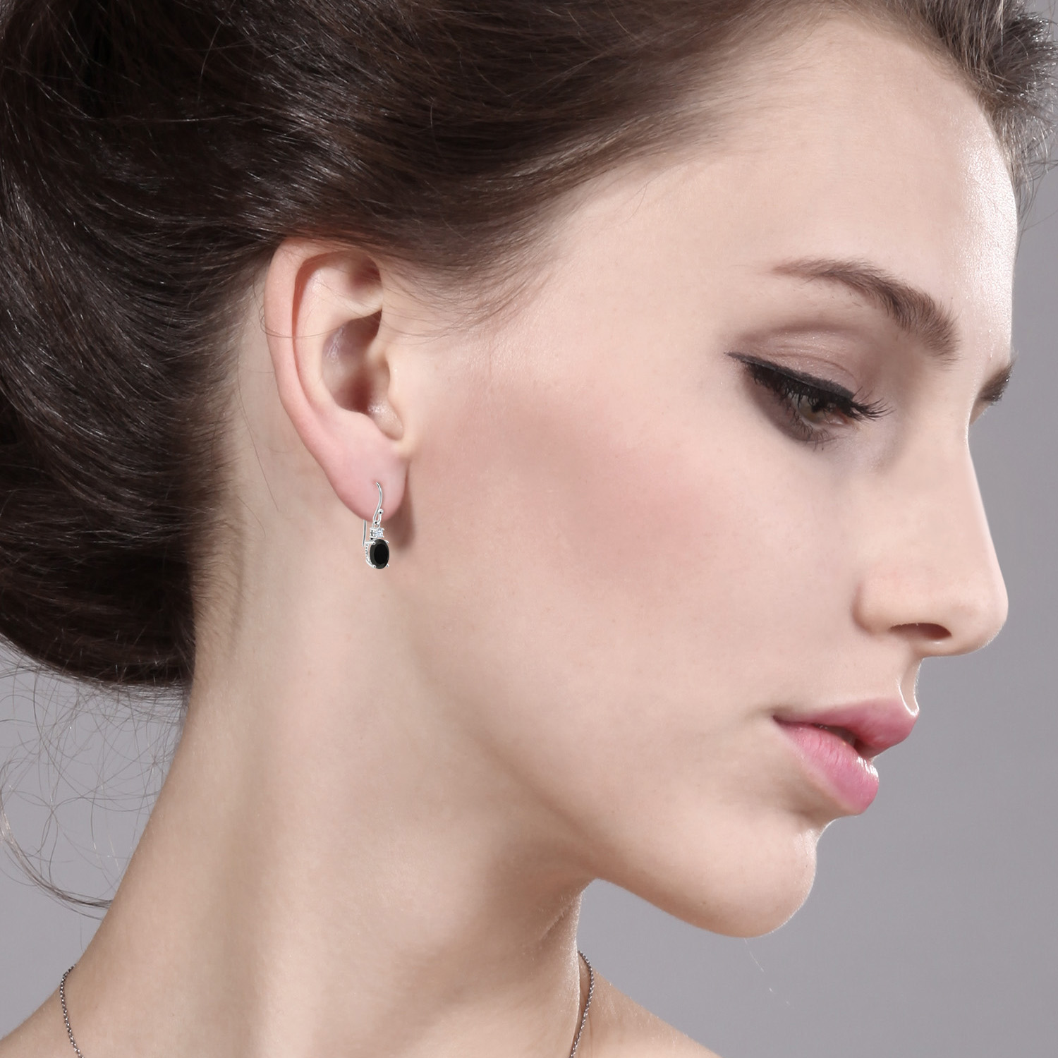 10K White Gold Dangle Earrings 2.76 Ct Oval Green Peridot White Created Sapphire - Picture 94 of 161