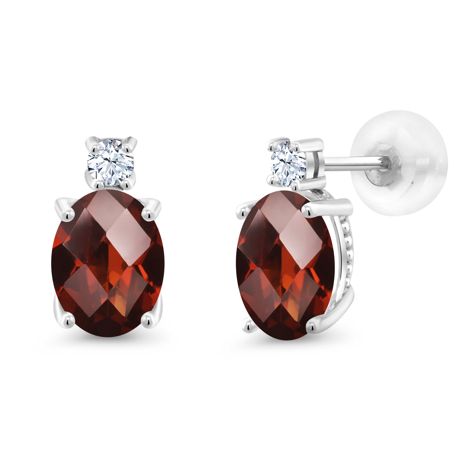 14k White Gold Onyx Earrings For Women (2.6Cttw, GemstoneDecember Birthstone, - Picture 79 of 154