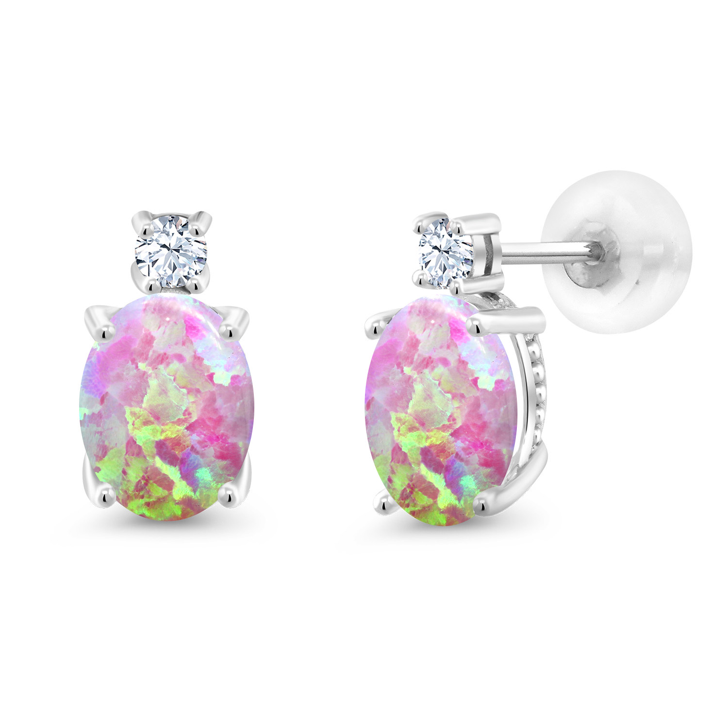 14k White Gold Onyx Earrings For Women (2.6Cttw, GemstoneDecember Birthstone, - Picture 116 of 154