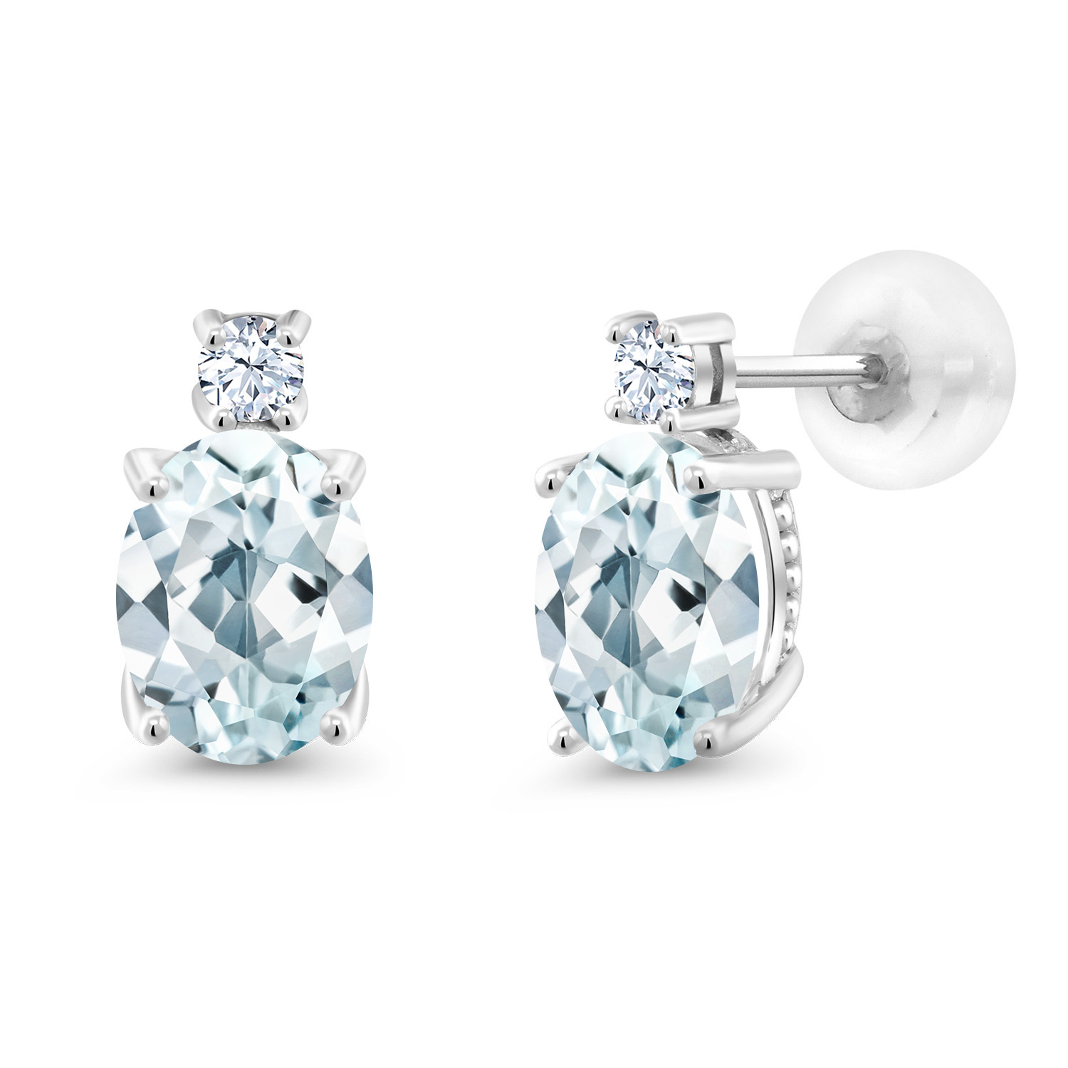 14k White Gold Onyx Earrings For Women (2.6Cttw, GemstoneDecember Birthstone, - Picture 20 of 154