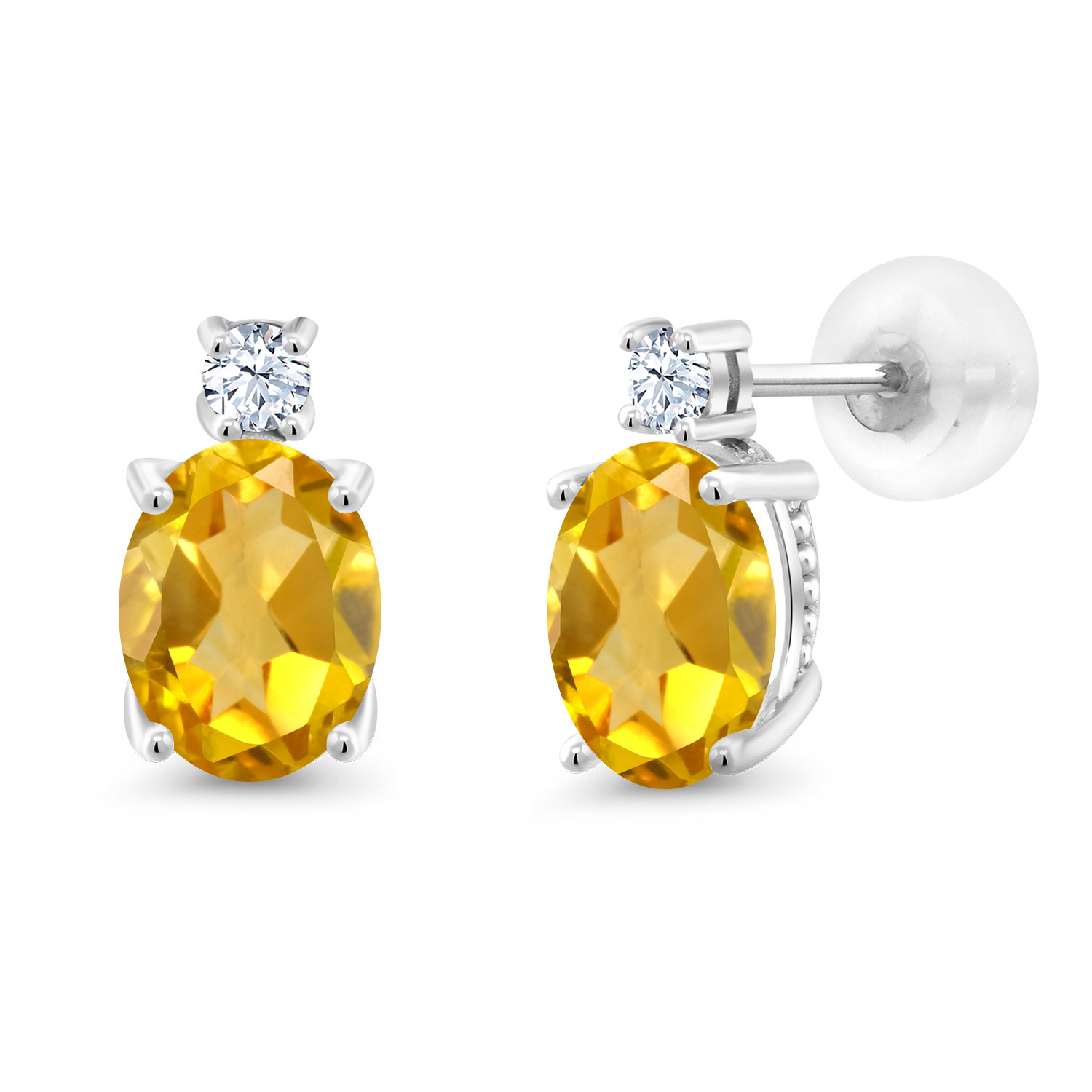 14k White Gold Onyx Earrings For Women (2.6Cttw, GemstoneDecember Birthstone, - Picture 44 of 154