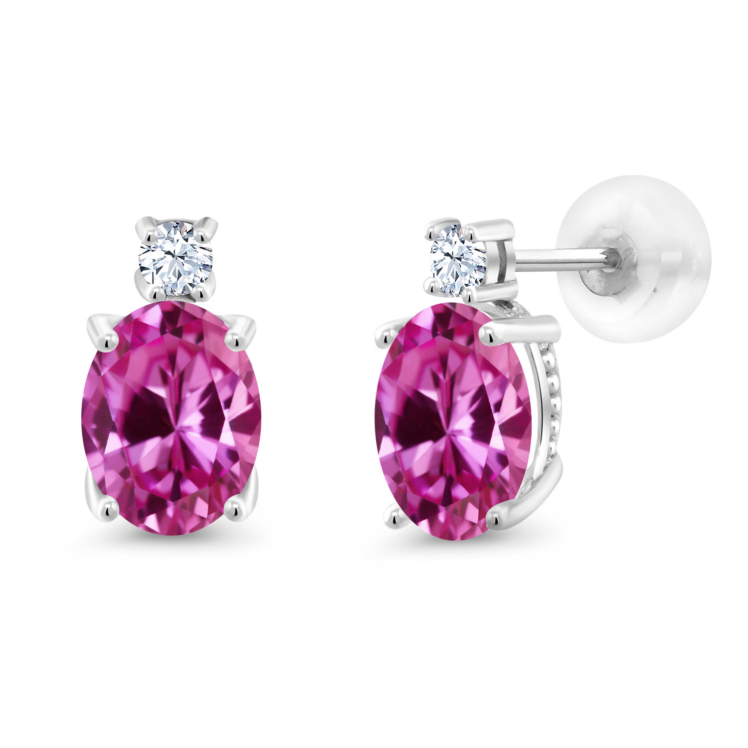 14k White Gold Onyx Earrings For Women (2.6Cttw, GemstoneDecember Birthstone, - Picture 106 of 154