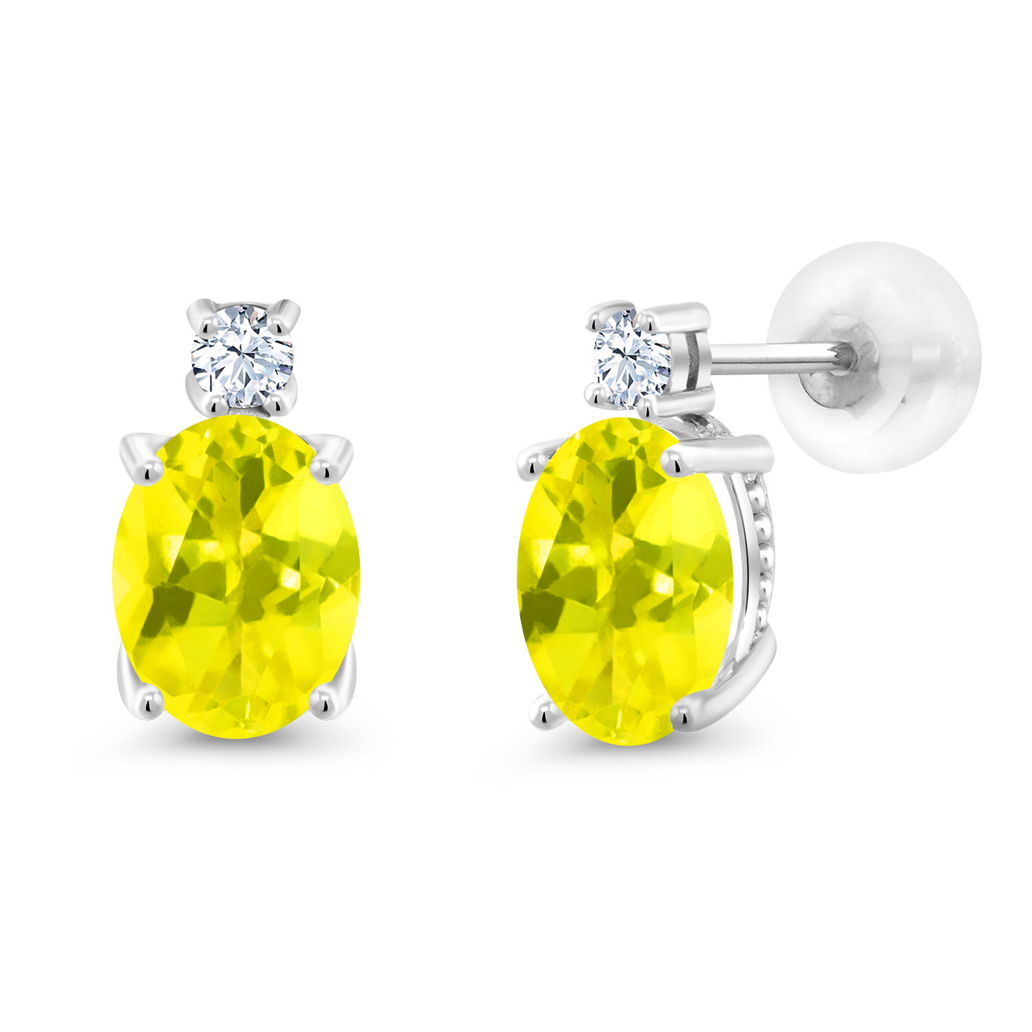 14k White Gold Onyx Earrings For Women (2.6Cttw, GemstoneDecember Birthstone, - Picture 34 of 154