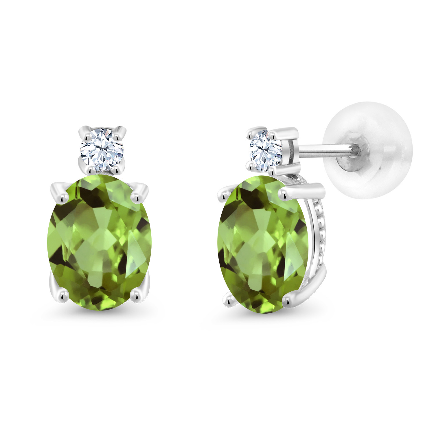 14k White Gold Onyx Earrings For Women (2.6Cttw, GemstoneDecember Birthstone, - Picture 102 of 154