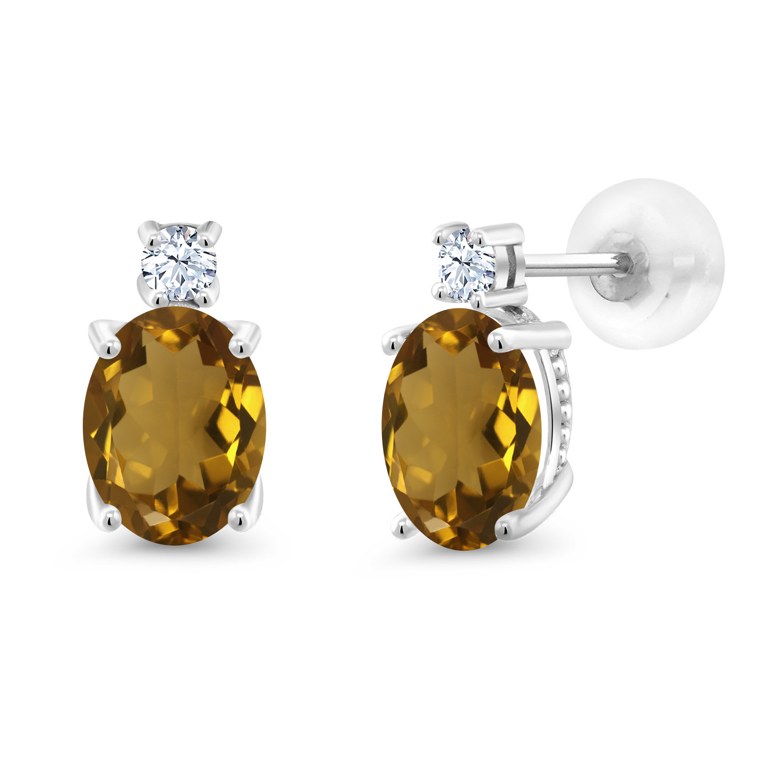 14k White Gold Onyx Earrings For Women (2.6Cttw, GemstoneDecember Birthstone, - Picture 151 of 154