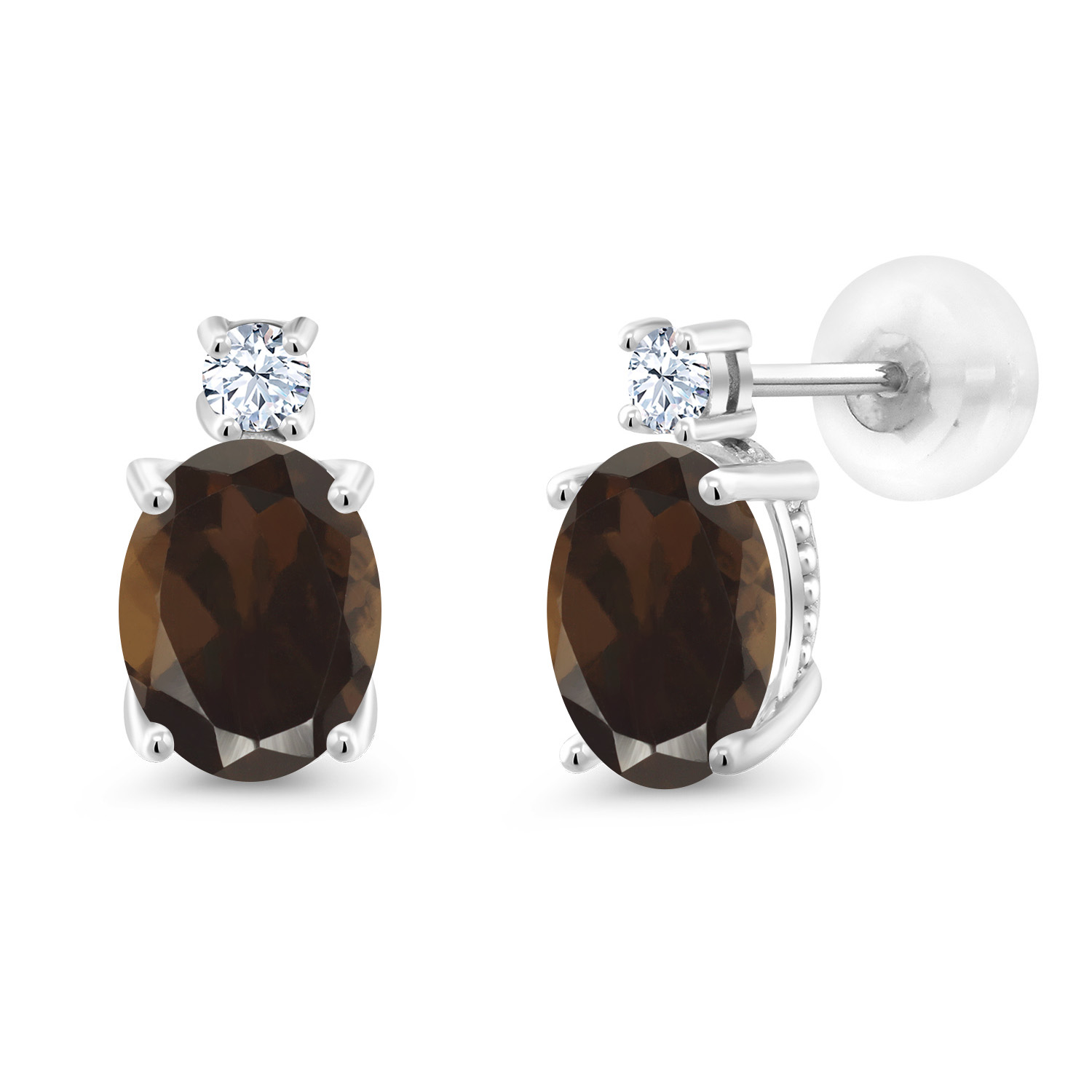 14k White Gold Onyx Earrings For Women (2.6Cttw, GemstoneDecember Birthstone, - Picture 134 of 154