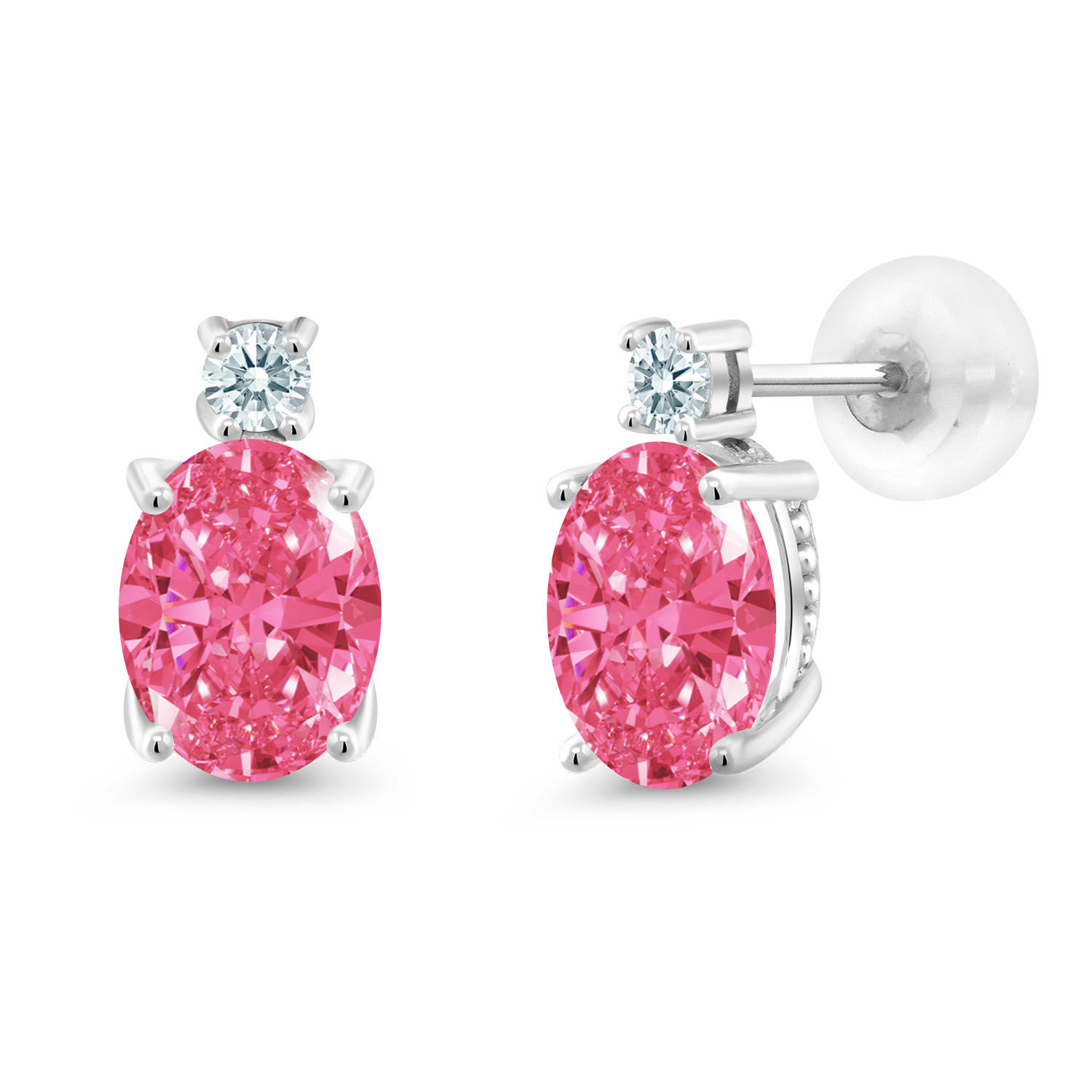 14k White Gold Onyx Earrings For Women (2.6Cttw, GemstoneDecember Birthstone, - Picture 69 of 154