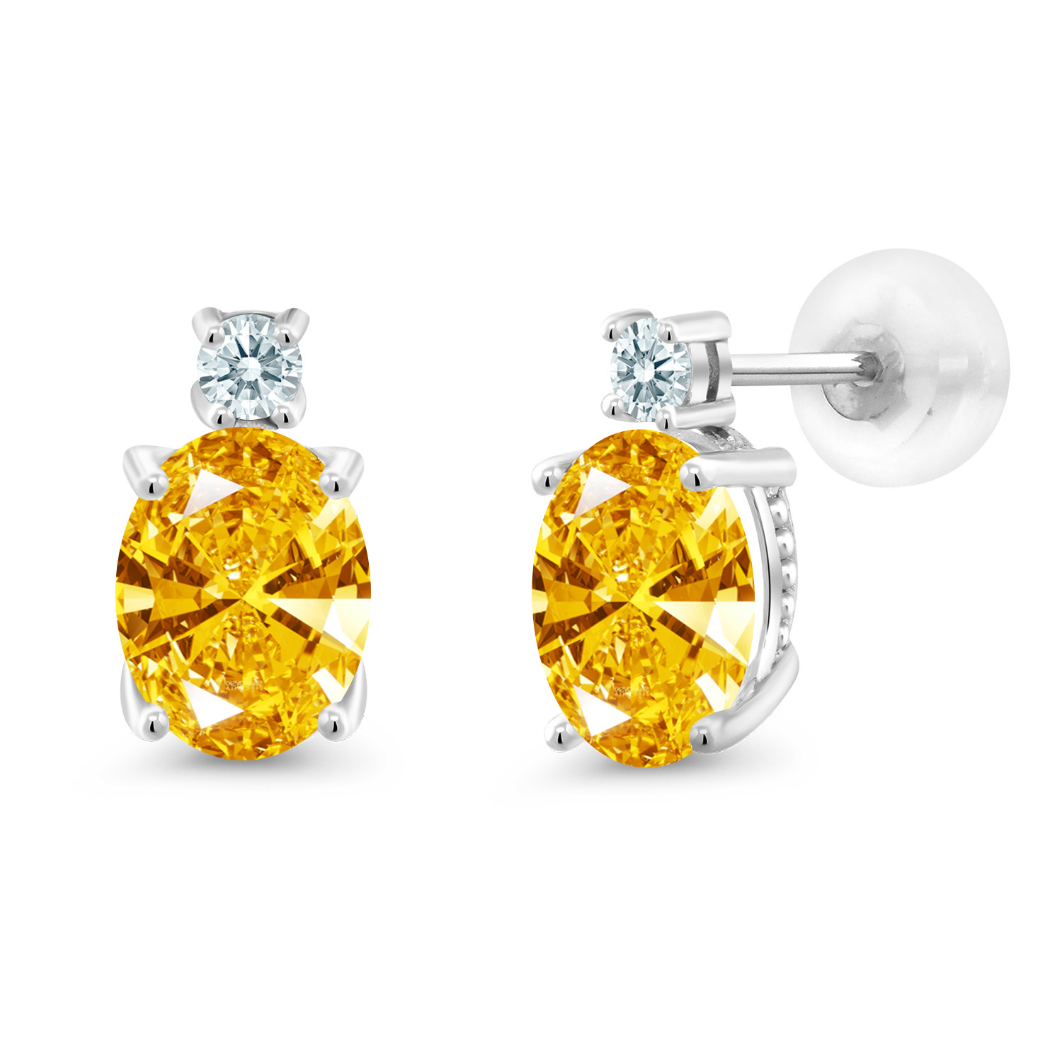 14k White Gold Onyx Earrings For Women (2.6Cttw, GemstoneDecember Birthstone, - Picture 84 of 154