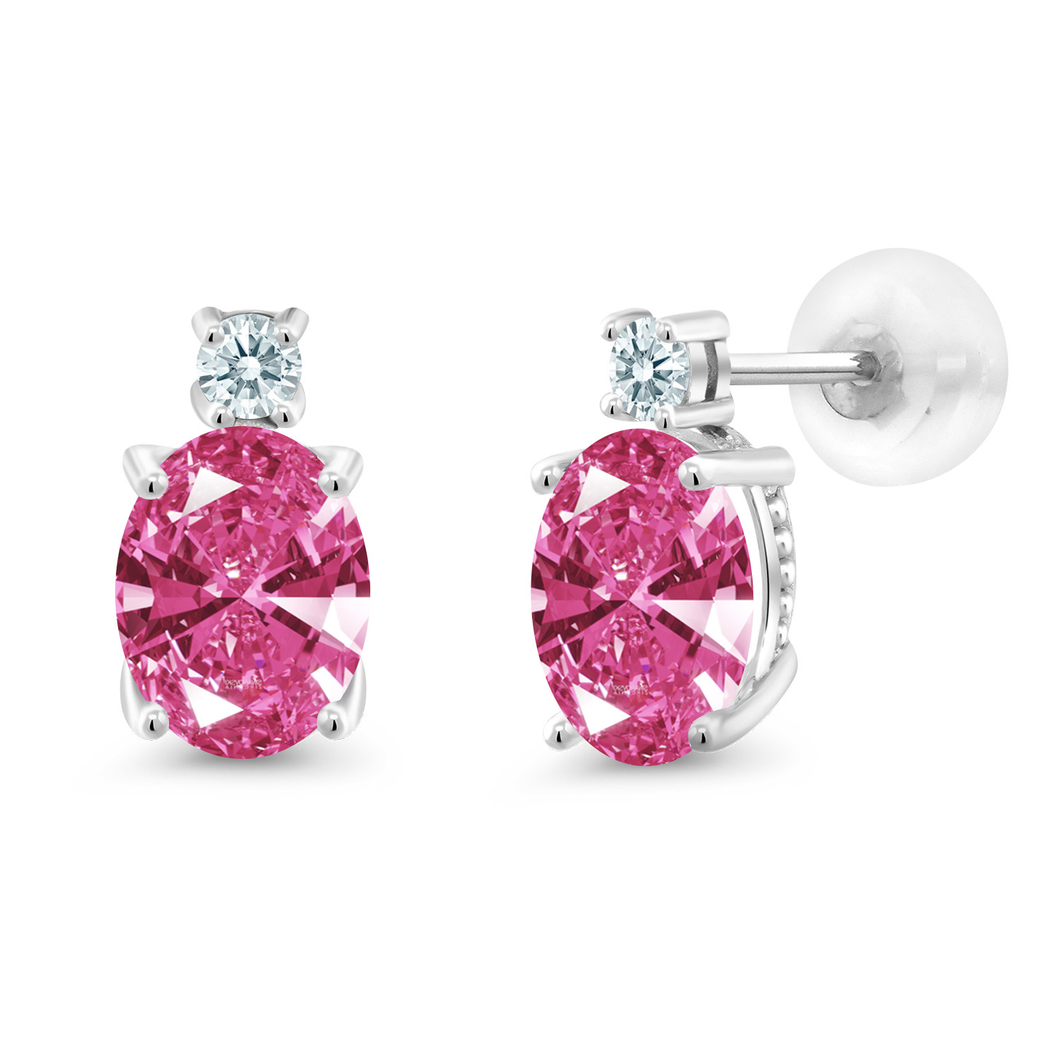 14k White Gold Onyx Earrings For Women (2.6Cttw, GemstoneDecember Birthstone, - Picture 121 of 154