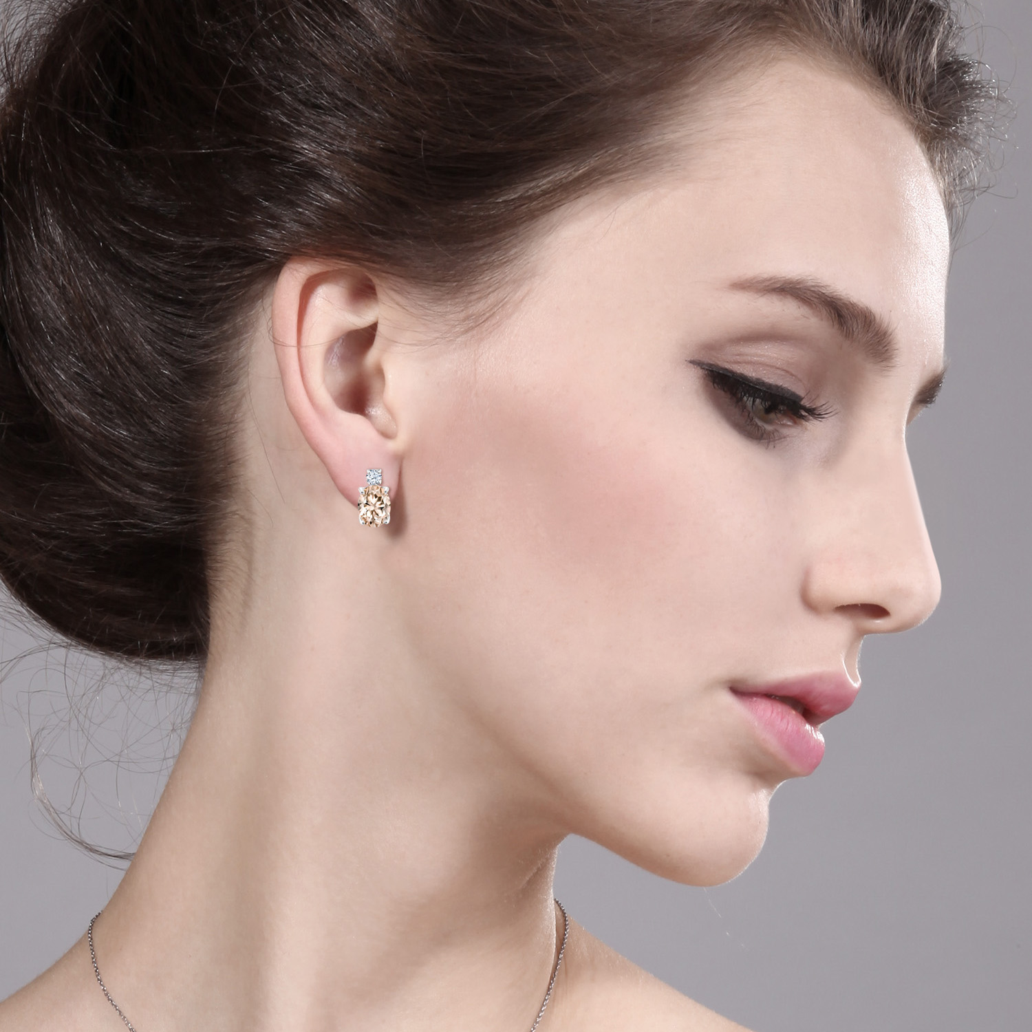 14k White Gold Onyx Earrings For Women (2.6Cttw, GemstoneDecember Birthstone, - Picture 98 of 154